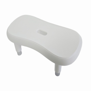 NOUVEAU Tabouret de toilette réglable en hauteur, couleur blanche |   Chaise de douche de sécurité en PP avec coussinets antidérapants - Product Image 2