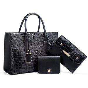 Hot Selling Large Vintage Crocodile Pattern Luxury PU Leather Tote <b>Bag</b> Classic Design Shoulder Strap Handbag for Storage - Product Image 6
