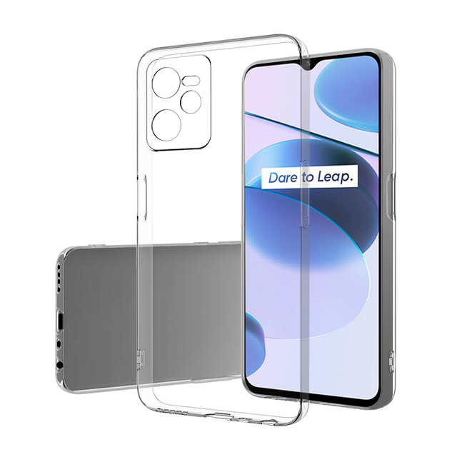 Factory Supply Transparent TPU Mobile Phone Case for Realme C35 4G Crystal Clear Protective Back Phone Cover