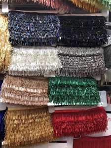 Frangia di vetro con perline di alta qualità 4Cm di pizzo lungo con perline per abito su rotolo - Product Image 5