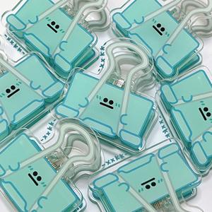 Coloré dessin animé acrylique liant Clips <span class=keywords><strong>petits</strong></span> yeux PP fichier billet Journal <span class=keywords><strong>livre</strong></span> Clips bureau papeterie artisanat fournitures - Product Image 6