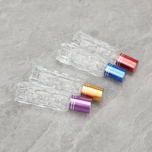 Botella de vidrio con roll-on para aceite esencial de melón amargo, 10 ml, cilindro portátil para muestras con bolas de acero, superficie transparente, envase cosmético - Product Image 4