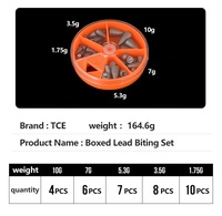 Palmer split shot morsure plomb de pêche plomb toboggan accessoires de pêche plombs poids pêche ensemble boîte en stock poids en gros