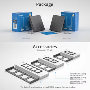 Sonoff M5 86 1/<span class=keywords><strong>2</strong></span>/3แก๊งสวิตช์ WiFi สวิตช์อัจฉริยะปุ่มท้องถิ่นสวิตช์บนผนังสวิตช์ E-welink APP รีโมทคอนโทรล Alexa Google - Product Image 6