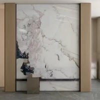 Grande dalle de marbre de couleur personnalisée pour la décoration murale de cuisine, salle de bain, villa, fond de télévision