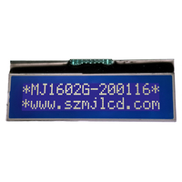MJ1602COG Merek Maijing Pabrik Asli Shenzhen Layar LCD1602 Kustom STN dengan Lampu Latar LED Resolusi 16x2 Kecerahan 300cd/m SMD