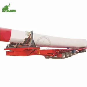 Eleph 3 4 Axle Over Length Equipment Low Bed Trailer Extendable 80m Windmill Blade Transport Adaptor Trailer