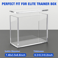 Boîte d'exposition en acrylique transparente ETB avec protection UV à 99 %, empilable magnétiquement, 8+5 mm, pour cartes Elite Trainer Box