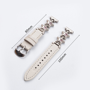 Correa de Cuero de Lujo con Incrustaciones de Diamantes Compatible con Xiaomi Mi Band 8/9 <span class=keywords><strong>NFC</strong></span> y <span class=keywords><strong>Redmi</strong></span> Band 9 Pro, Accesorio de Pulsera Elegante - Product Image 5