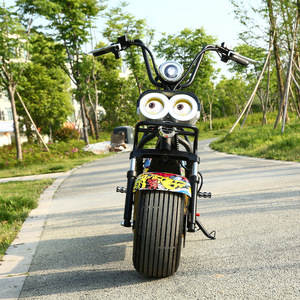 Monopatín Eléctrico Minions, Coche Eléctrico Harley con Batería de Litio, Neumático Ancho Individual, Coche con Batería y Rueda Grande - Product Image 3