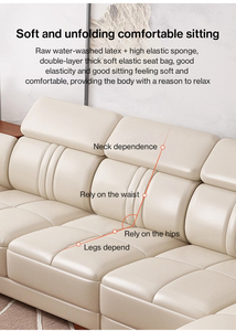 Thông Minh Hiện Đại L-Hình Dạng Cắt <span class=keywords><strong>Sofa</strong></span> Đặt Da Grey Đồ Nội Thất Phòng Khách Nhà Thông Minh Thiết Kế - Product Image 6