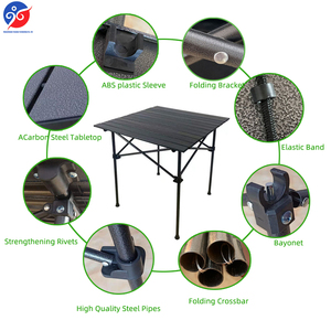 Xách Tay Màu Đen Trọng Lượng Nhẹ Gấp Bảng Ultralight Cuộn lên <span class=keywords><strong>Mini</strong></span> Trại Dã Ngoại Bảng Có Thể Gập Lại Cho Ngoài Trời Đi Bộ Đường Dài - Product Image 5