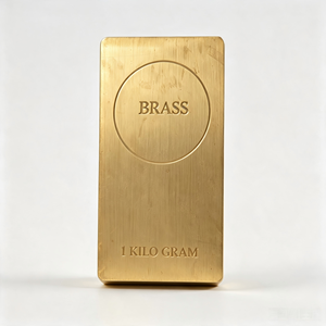Barre de Laiton Rectangulaire TG 1 Kilogramme 99,9% Pur, Gravée et Brossée, pour Collection, Présentation et Cadeau Premium - Product Image 1