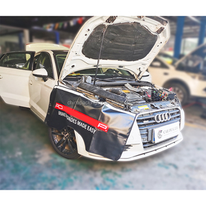 Couverture d'aile Automobile avec <span class=keywords><strong>Logo</strong></span> personnalisé, tapis de couverture d'aile magnétique en cuir PU pour magasin de Service de réparation de voiture - Product Image 5