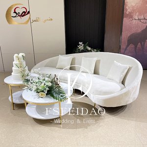 Proveedores de bodas Loveseat Velvet Romantic Wedding Sofa para eventos - Product Image 1