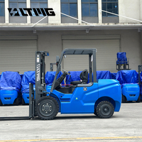 Chariot élévateur à fourche électrique au lithium LTMG 4 tonnes 80V avec batterie à tirage latéral FB40 4000kg, chariot élévateur contrepoids à 4 roues avec chargeur rapide