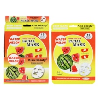 Baiser Beauté Creative Vegan Pastèque Masque Facial Essence Naturelle Nourrissant Humidité Peau Fruit Essence Masque Visage pour Toutes Les Peaux