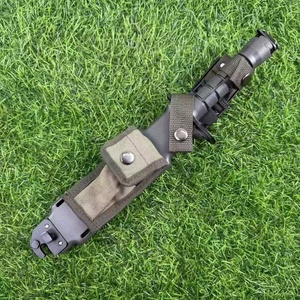 มีดต่อสู้ใบมีดสแตนเลสคุณภาพสูง M9D80 ด้ามหนัง ความหนา 4.5 มม. รับประกัน 1 ปี DIY - Product Image 2