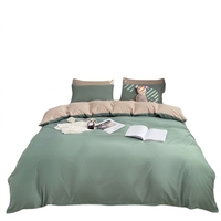 Parure de lit en coton lavé, couleur unie, housse de couette, style moderne et minimaliste, textile de maison pour chambre à coucher
