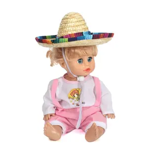 MTC-008 Leuke Speelgoed Huisdier Kleine Mini Stro Hoed, Mexicaanse Party Mini Stro Hoeden Te Versieren Voor Pop