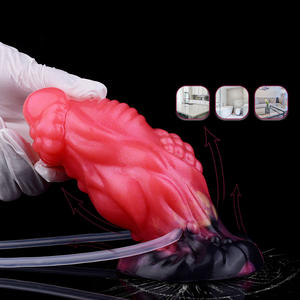 Coloré Gonflable Éjaculant Gode Silicone Monstre Pénis Avec Ventouse Animal Cock Squirting Anal Sex Toy pour Homme Femme - Product Image 2