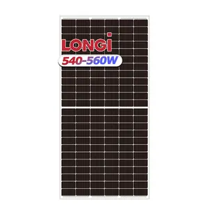 Tier 1 longi mono half cell solar panel 560w 555w 550w 540w 182mm made in china with high efficiency