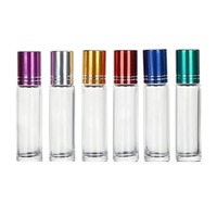 Vente en gros de bouteille à rouleau en verre transparent 3ml 6ml 9ml 12ml de parfum vide pour rouleau d'huile essentielle de vernis à ongles vernis de surface d'huile
