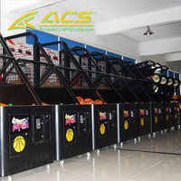 Machine de jeu d'arcade de basketball de rue pliable en métal, fonctionnant à pièces ACS, compatible 110V/220V