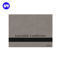 Feuilles de cuir gravées au laser en similicuir avec auto-adhésif sans dos gris pour cuir gravable personnalisé