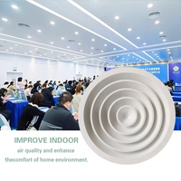 Cache-venteaux de plafond rond blanc avec vis pour remplacement de conduits de chauffage CVC, ventilateur d'extraction pour maison, bureau, cuisine, ventilation - Chine