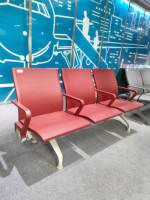 Chaises d'attente modernes en PU de haute qualité, personnalisées, 3 places, pour hôpitaux, écoles, gymnases, espaces publics, garantie 5 ans