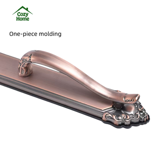 Poignée de <span class=keywords><strong>porte</strong></span> de villa moderne en acier inoxydable, finition bronze brossé, haute qualité, pour <span class=keywords><strong>porte</strong></span> d'entrée sécurisée - Product Image 5