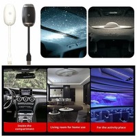 Projecteur de ciel étoilé pour voiture avec aromathérapie et haut-parleur, alimenté par USB, veilleuse décorative