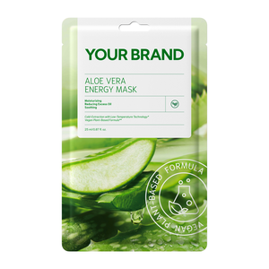 Masque facial hydratant et apaisant à l'aloe vera, marque privée, beauté fruitée, pour tous types de peaux - Product Image 1