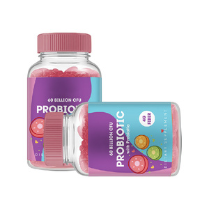 Bonbons gélifiés probiotiques et prébiotiques à croquer, sans sucre, à base de pectine, pour la santé digestive des adultes, marque privée OEM/ODM, 60 unités - Product Image 1