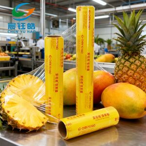 Grosir kemasan makanan katering bungkus plastik transparan tahan panas Pvc plastik peregangan Film perekat gulungan Jumbo - Product Image 3