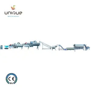 Vacuum packed potato processing line potato washing peeling cutting drying machine equipment