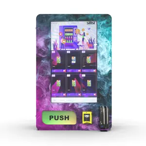 Máquina de venda automática pequena de verificação de idade para produtos de tabaco com leitor de dinheiro e cartão Qr para pagamento