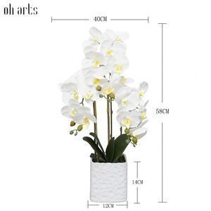 Maceta Decorativa con Orquídeas Artificiales, Elegantes Macetas de Orquídeas para Jardín - Product Image 4