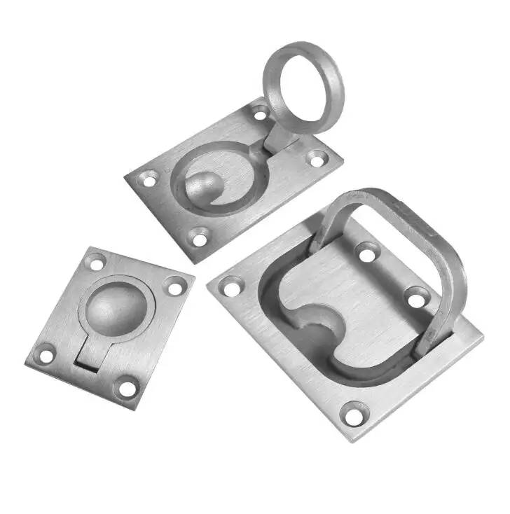 YH2154 stainless steel yacht hardware square ring Marine floor buckle deck cover buckle cabin cover handle