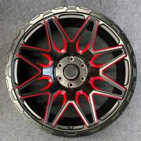 Velg Offroad Ringkas 17 18 Inch Forged dengan Aksen Merah 4x100, Cocok untuk Suzuki Jimny Mazda CX-5