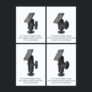 Support de sondeur de pêche de 1,5 pouces et plaque de montage universelle avec bras à double rotule de 15 cm pour bateaux/kayaks, compatible avec Garmin - Product Image 5