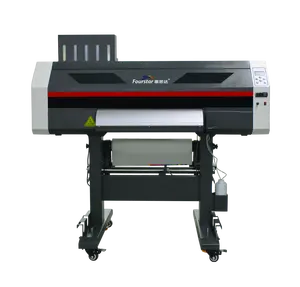 Printer Dtf Lebar 60Cm Fourstar Kualitas Tinggi dengan Mesin Pengocok Bubuk H650 Papan Hoson Epson I3200 Nozel Ganda