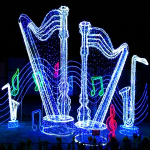ไฟคริสต์มาสรูปเปียโน LED สำหรับภายนอกอาคาร กันน้ำ - Product Image 1