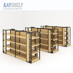 מדפים גונדולה מעץ עבור חנות קמעונאית - Product Image 5