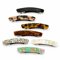 Nouvelles barrettes à cheveux en acétate Newyeah, barrettes françaises pour femmes, barrettes à cheveux écaille de tortue pour dames, vente en gros personnalisée
