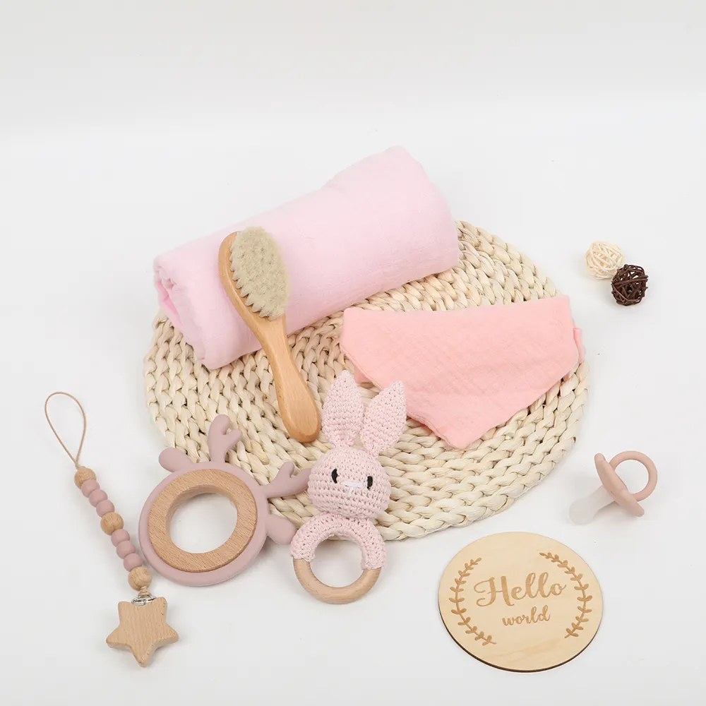 GU bebek yatağı çan oyuncak zürafa yenidoğan bebek kayın çıngıraklar tavşan ayı ahşap bebek dişlikleri tığ hediye oyuncak seti