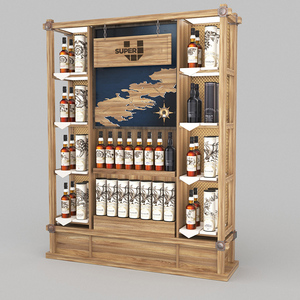 Proveedor de Mobiliario de Alta Calidad para Tiendas, Diseño Gratuito, Muebles para Tiendas de Licores, Exhibidor de Madera para Botellas de Vino - Product Image 1