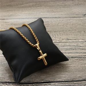 <b>Cross</b> Pendant Necklace Zinc Alloy Unisex Gift Jewelry Hip Hop Style Trendy Design - Product Image 3