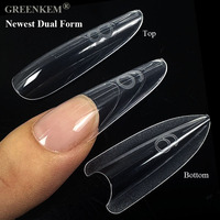 Formes à ongles doubles pour extensions, 240 pièces, nouvelle collection, formes à ongles sandwich, forme cercueil, forme amande, pour manucure, marque privée